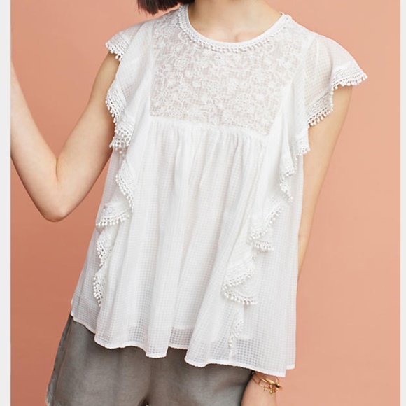 Feminine Anthro Maeve Callie Ruffled Top - Picture 11 of 11